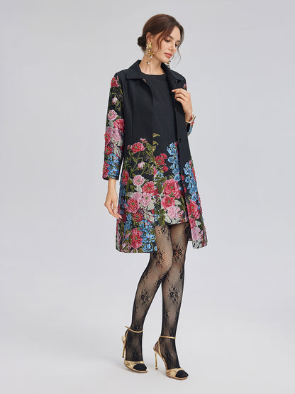 Limited Handcrafted 3D Beaded Floral Dress