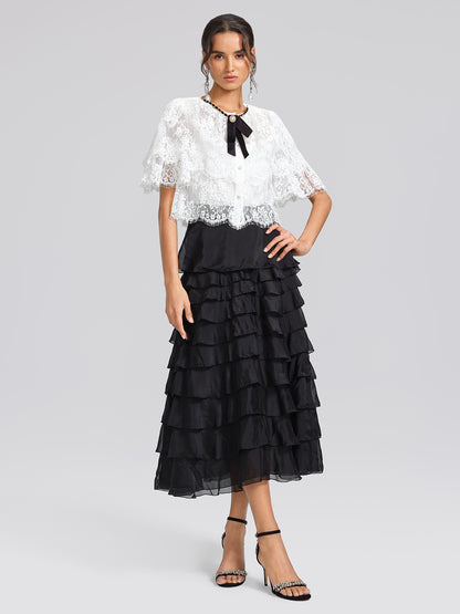 Versatile Organza Tiered Skirt