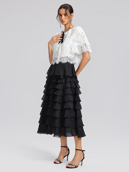 Versatile Organza Tiered Skirt