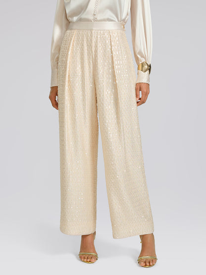 Court-Inspired Beaded Trousers