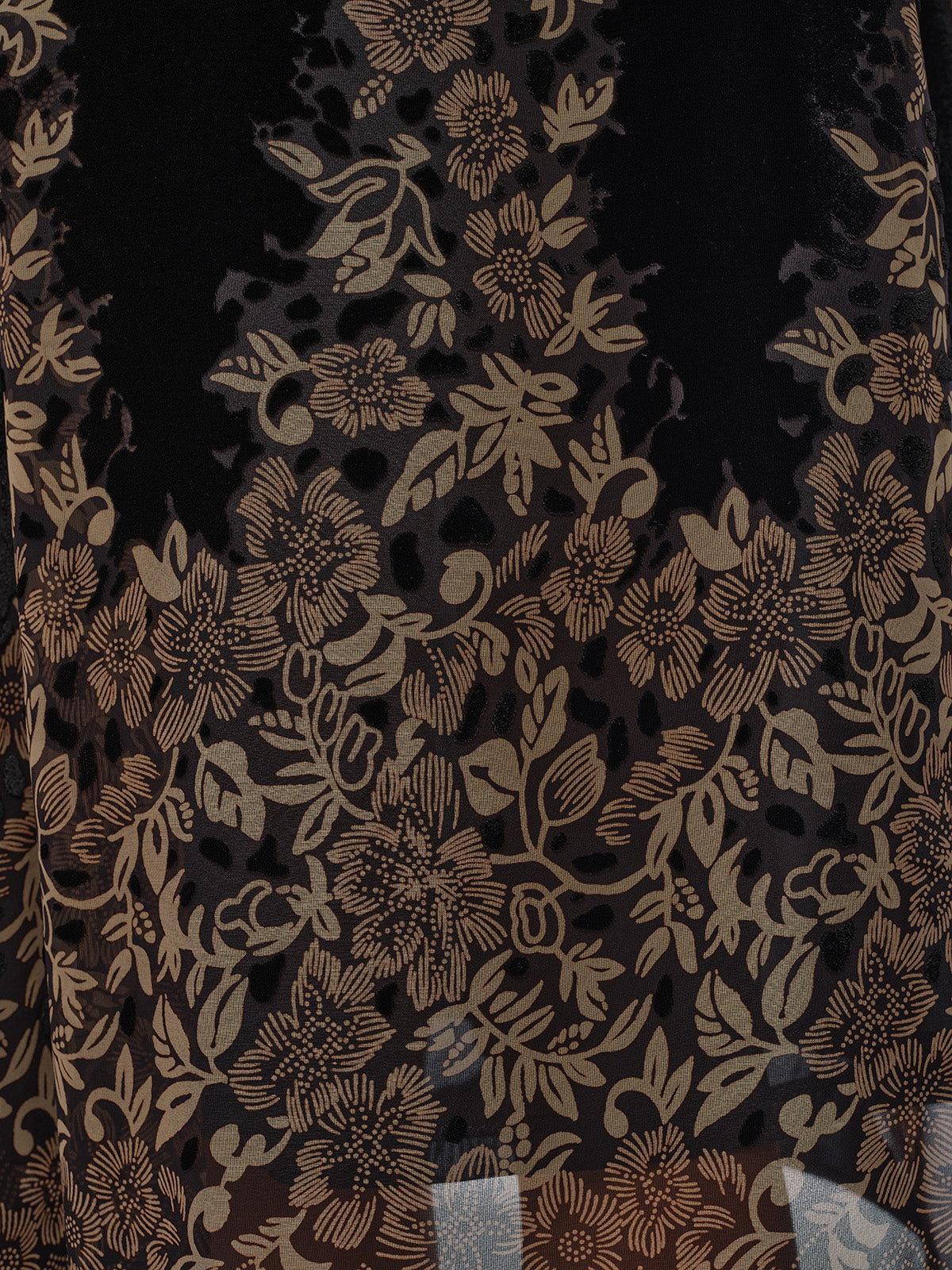 Velvet Burnout Floral Beaded Dress