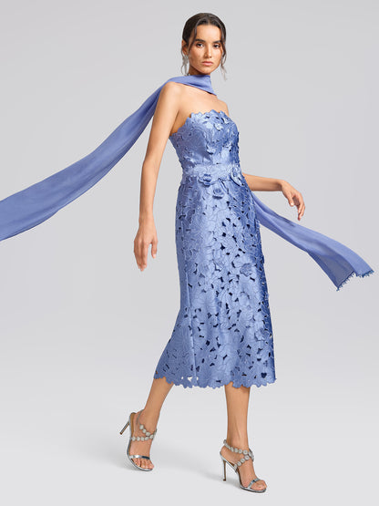 Embroidered Cutout Floral Maxi Dress