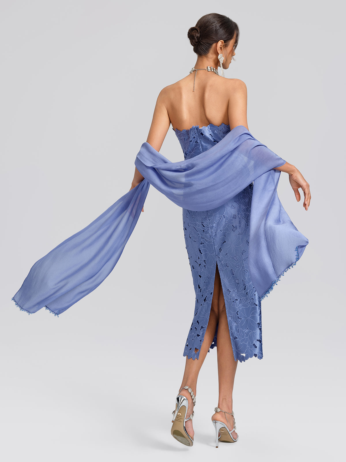 100% Silk Hand-Beaded Lightweight Shawl