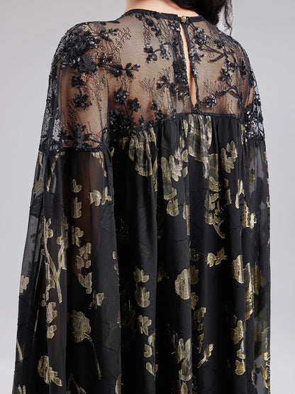 Limited Edition Silk Jacquard Gown