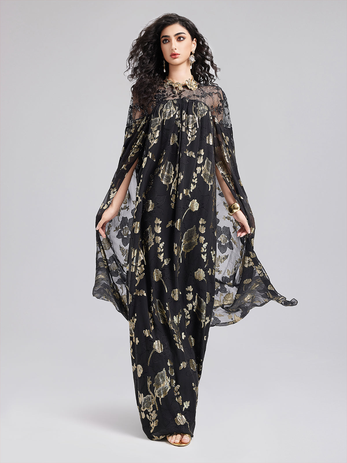 Limited Edition Silk Jacquard Gown