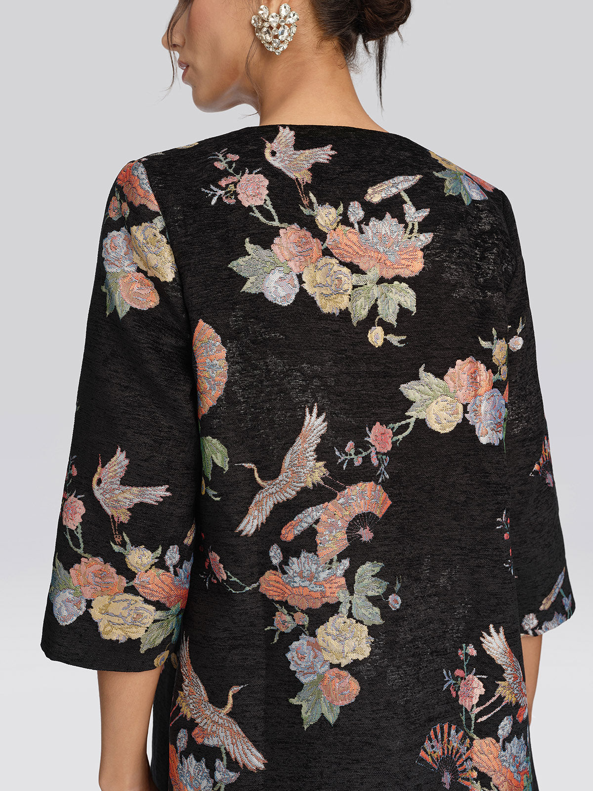 Jacquard Animal Print Beaded Jacket