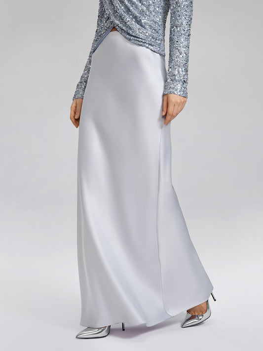 Acetate Satin Mermaid Maxi Skirt