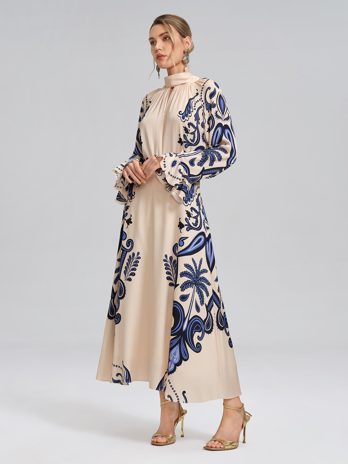 Stretch Silk Printed Substantial Blouse