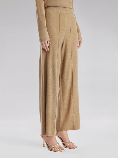Premium Cashmere Wide-Leg Trousers