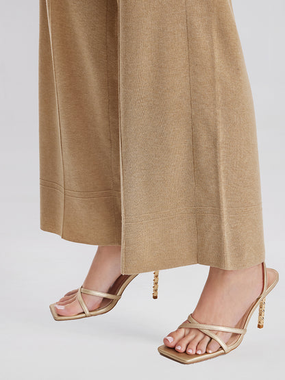 Premium Cashmere Wide-Leg Trousers