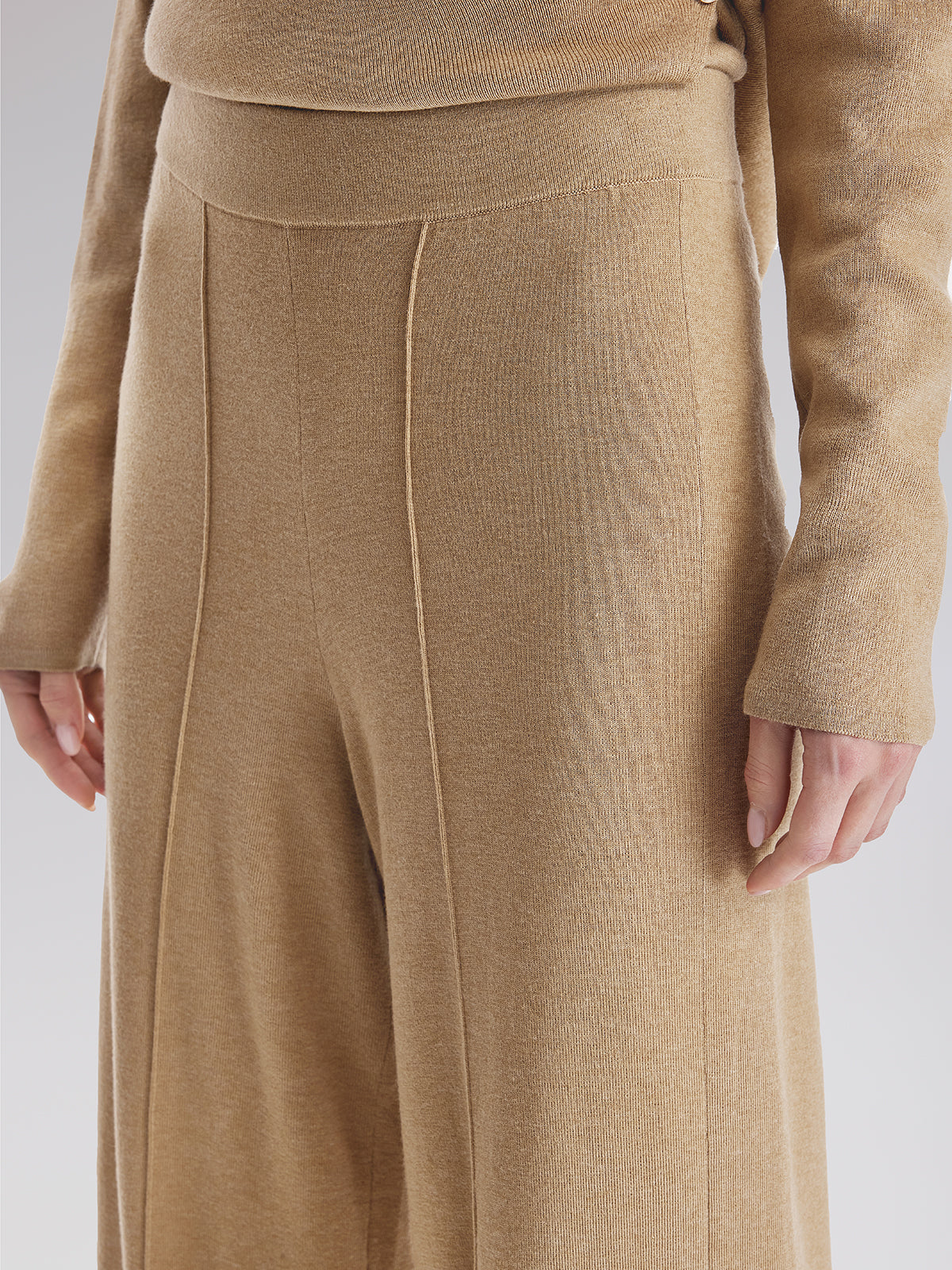 Premium Cashmere Wide-Leg Trousers