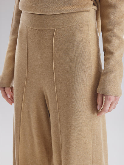 Premium Cashmere Wide-Leg Trousers