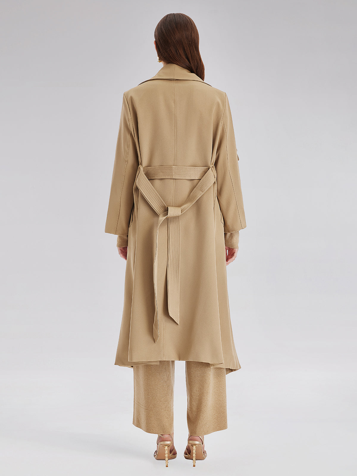 Final Sale | Oversized Collar Quilted Trench Coat