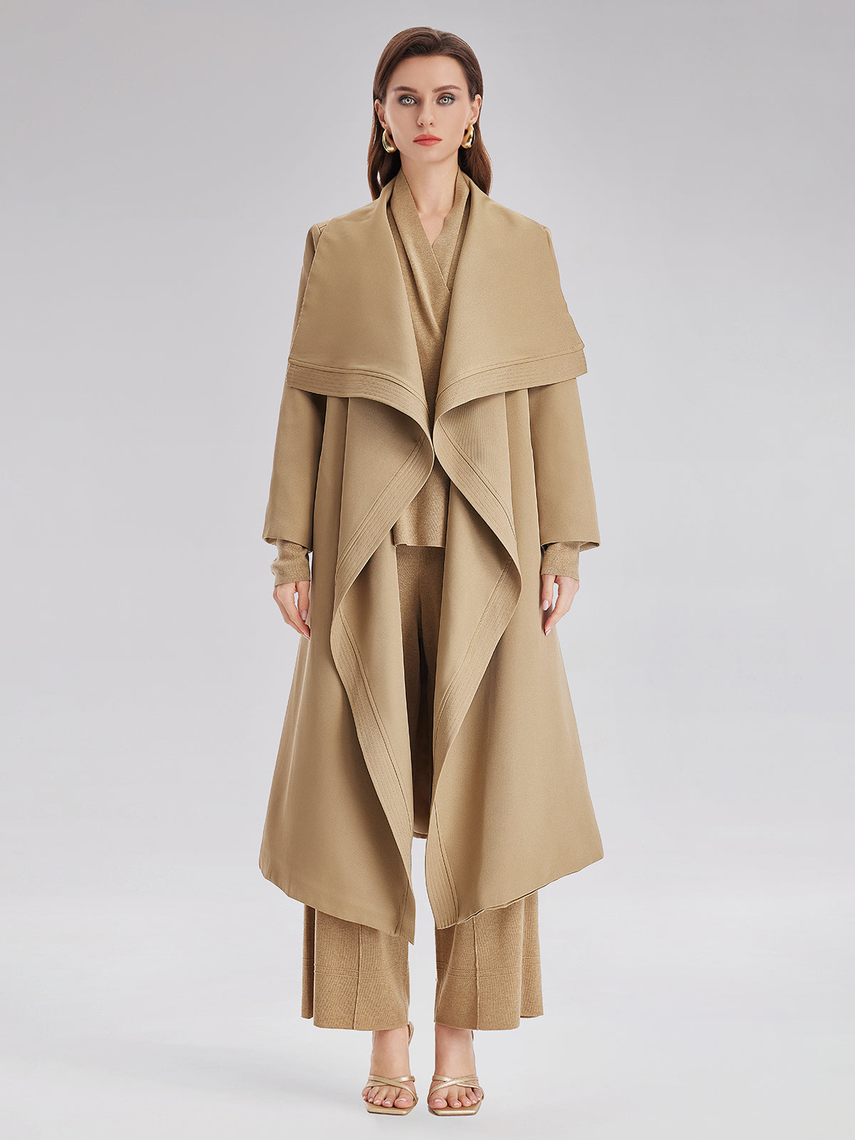 Final Sale | Oversized Collar Quilted Trench Coat