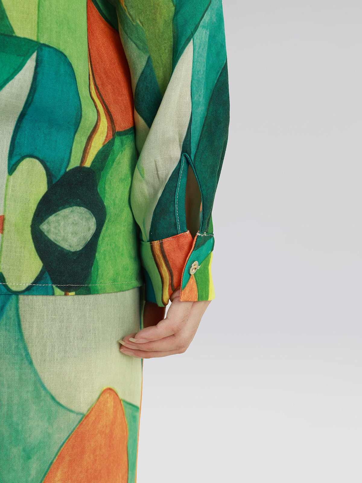 Beaded Tropical Abstract Print Set