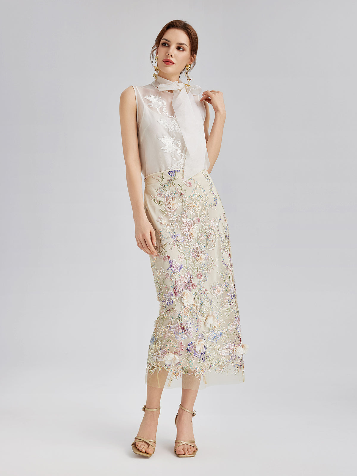 Handcrafted 3D Floral Beaded Embroidery Jacket