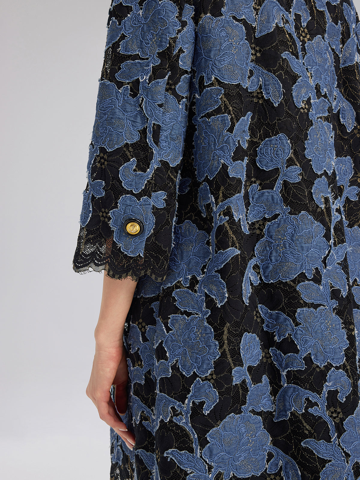 Hand-Sewn Ribbon Jacquard Lace Jacket