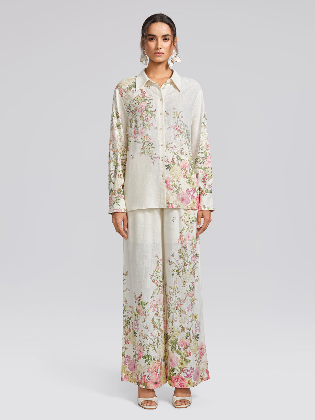 Cotton-Linen Printed Breathable Pants