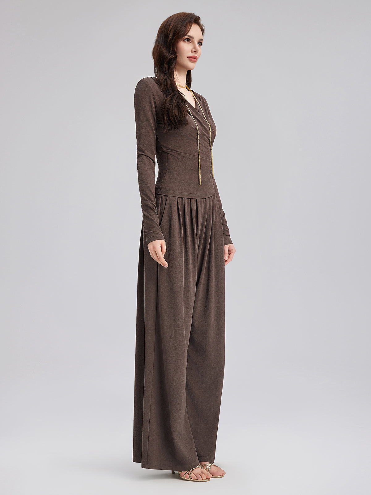 Relaxed Loose Straight-Leg Knit Pants