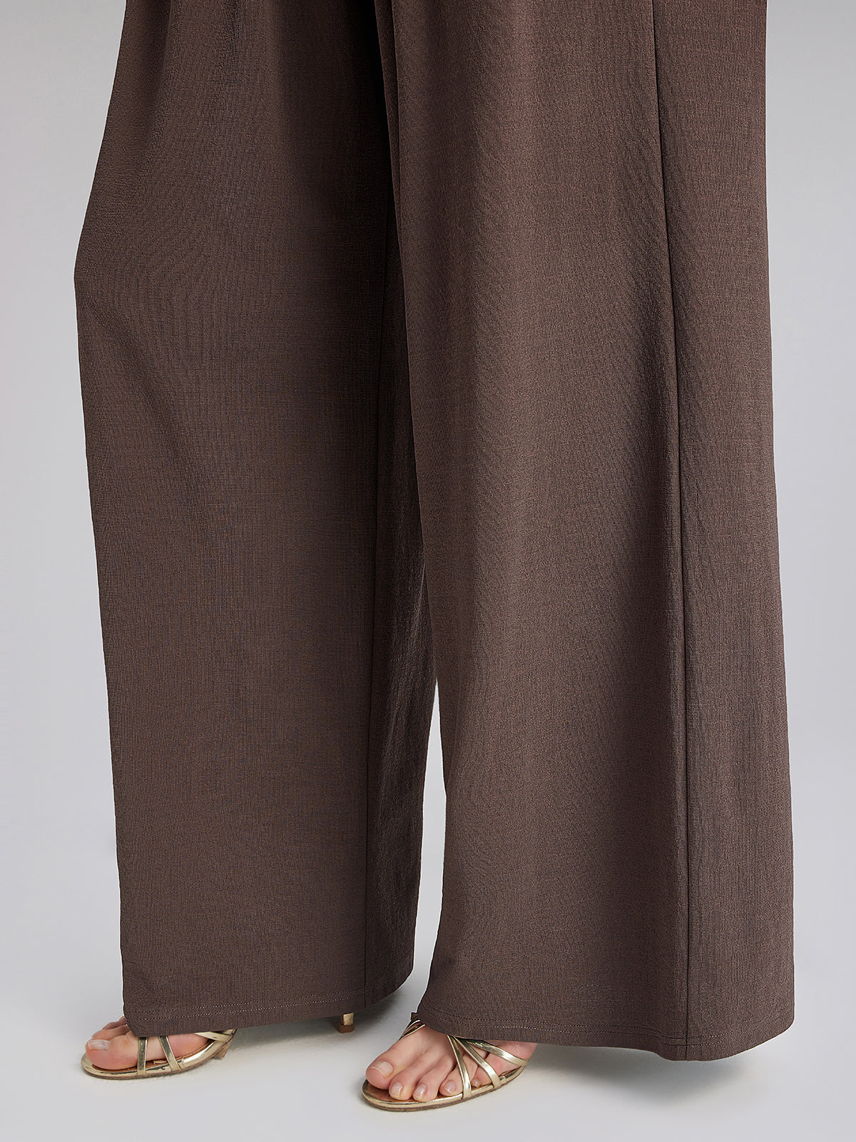 Relaxed Loose Straight-Leg Knit Pants