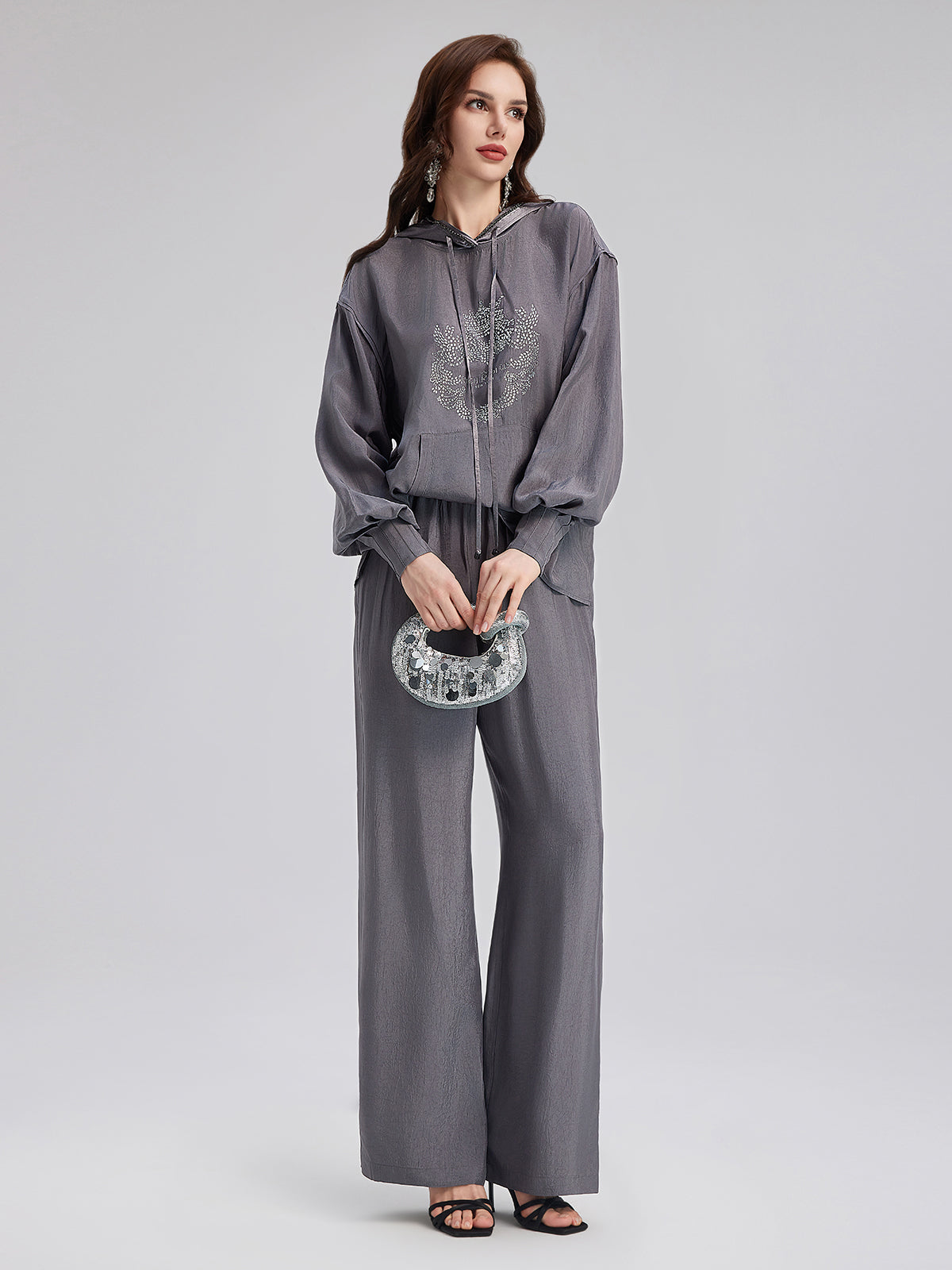 Relaxed Acetate Straight-Leg Pants