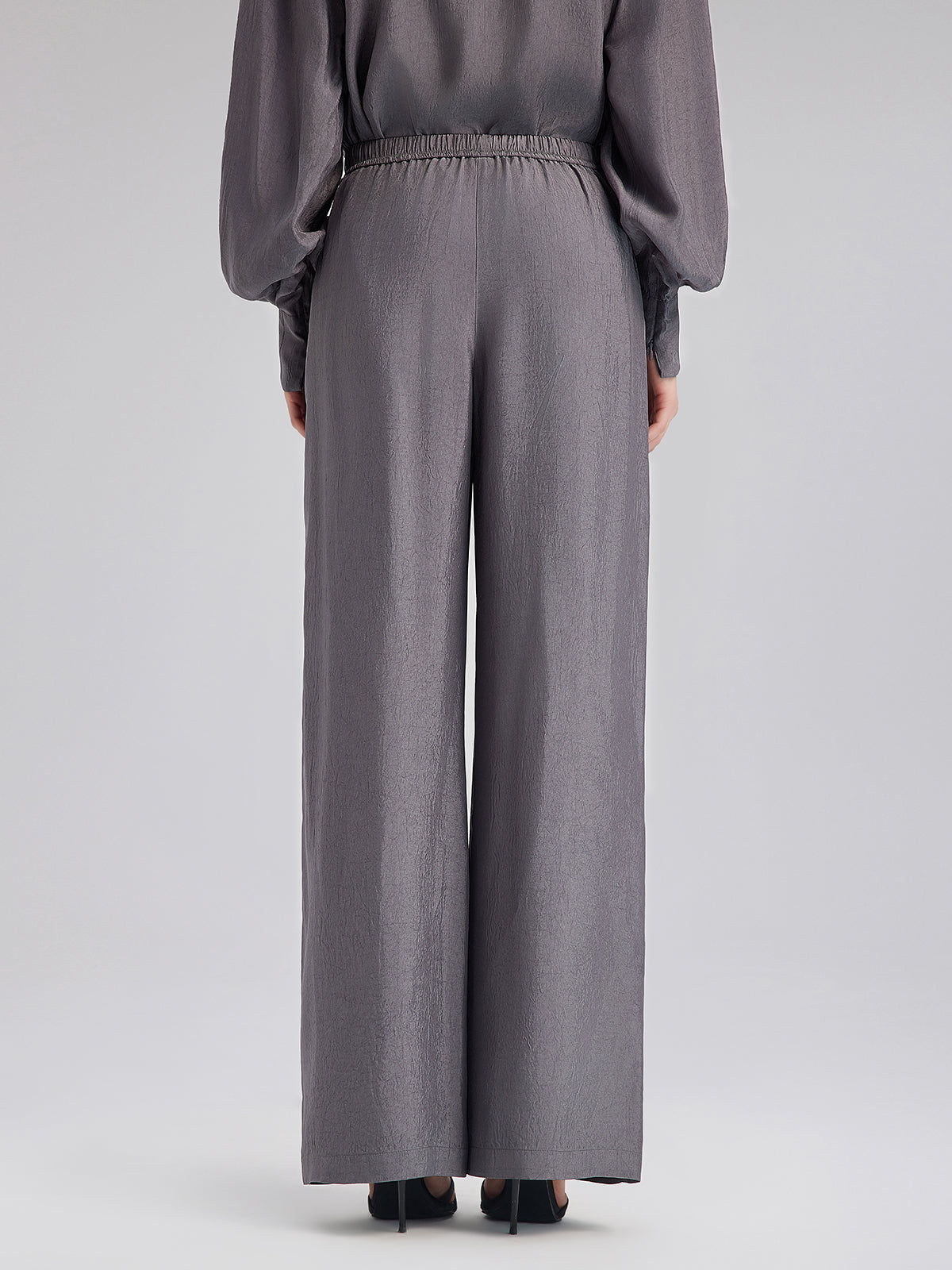 Relaxed Acetate Straight-Leg Pants