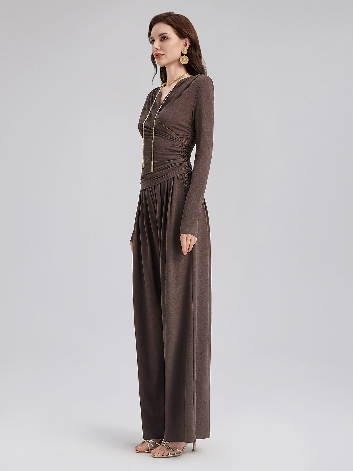Relaxed Loose Straight-Leg Knit Pants