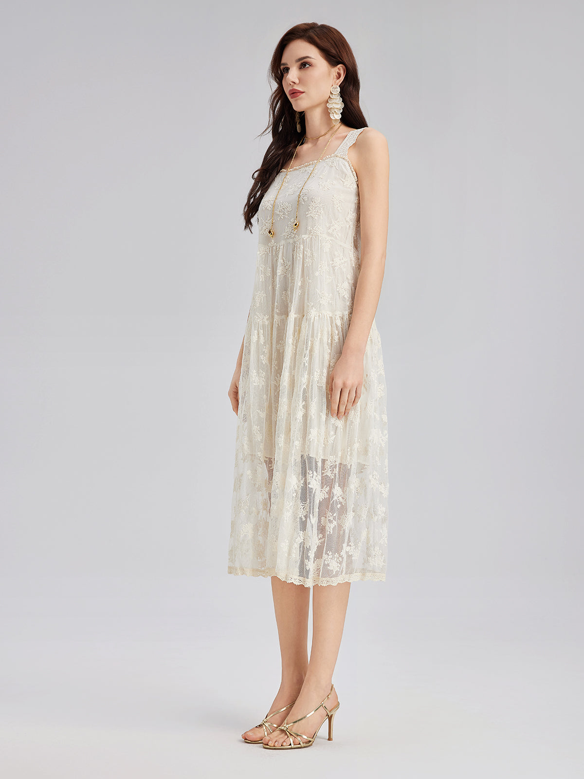 Hooded Lace Embroidered Set