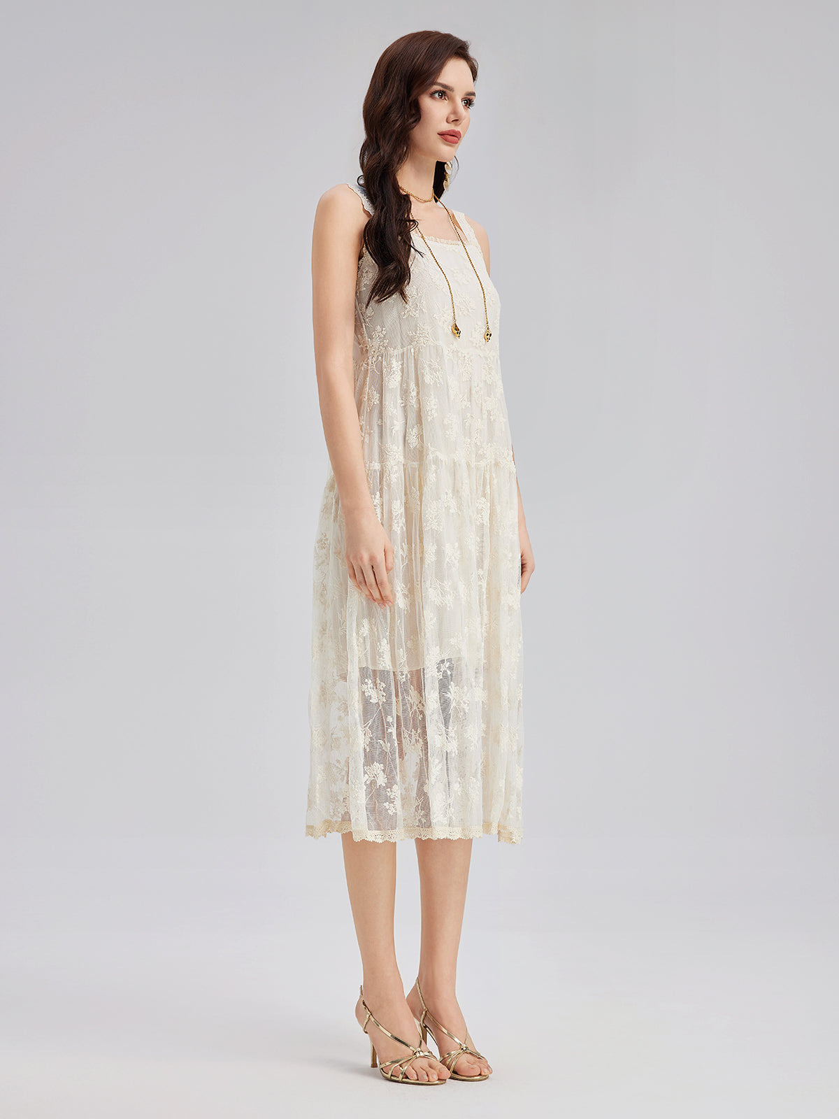Hooded Lace Embroidered Set