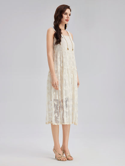 Hooded Lace Embroidered Set