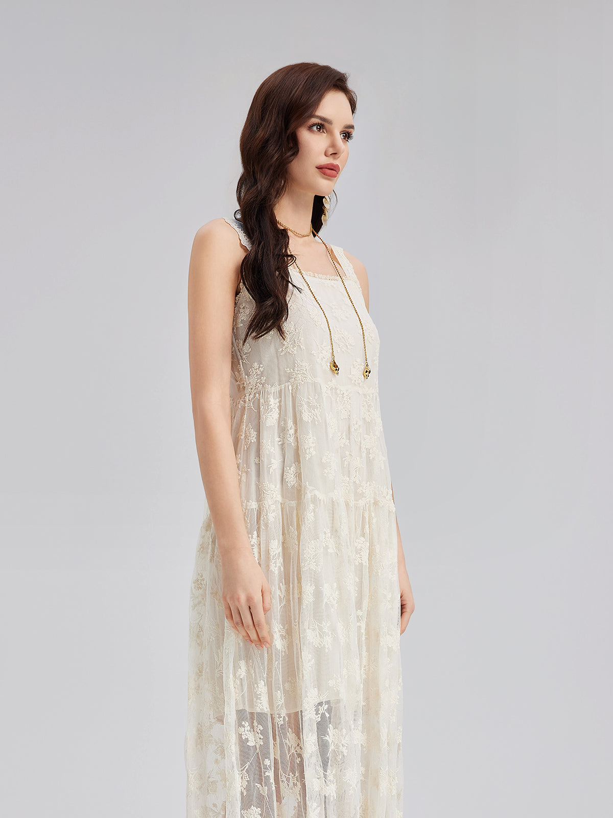 Hooded Lace Embroidered Set