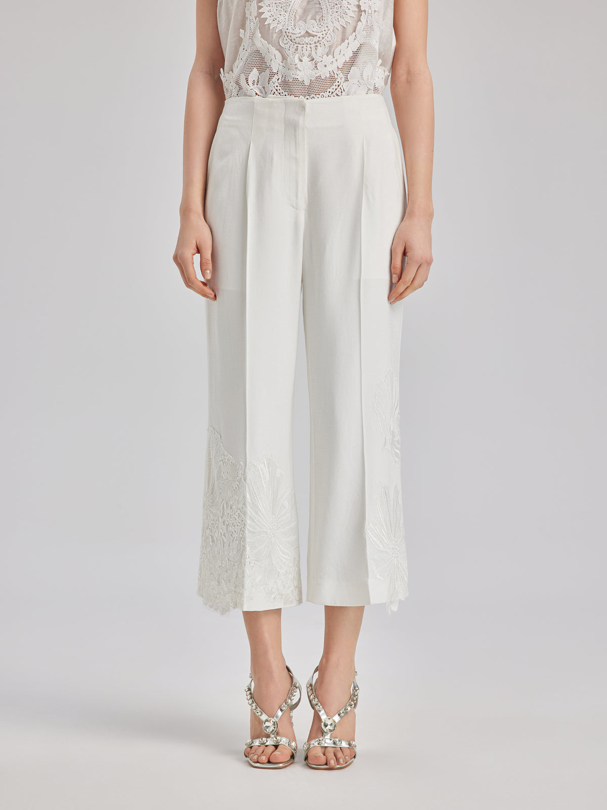 Luxe Elegant Embroidered Long Pants