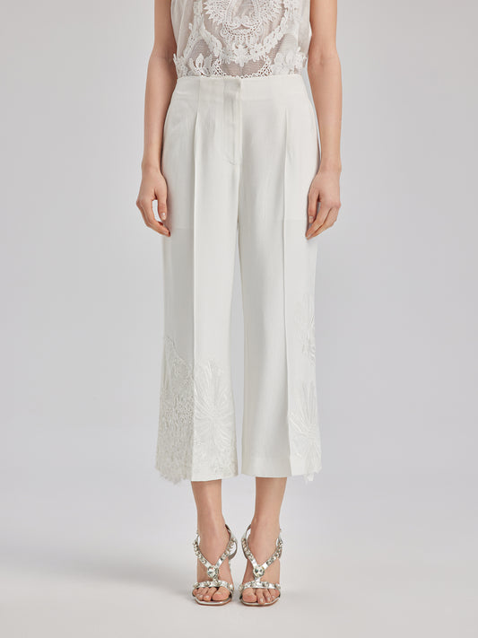 Luxe Elegant Embroidered Long Pants
