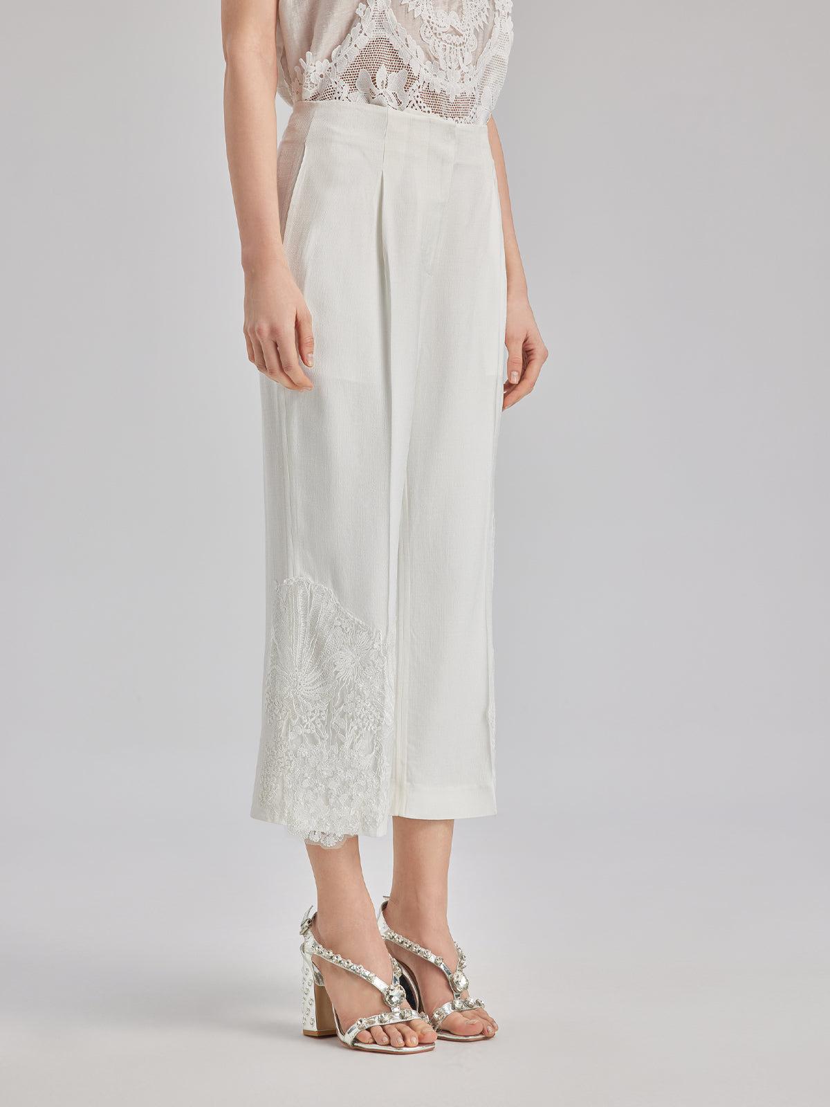 Luxe Elegant Embroidered Long Pants