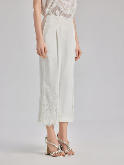 Luxe Elegant Embroidered Long Pants