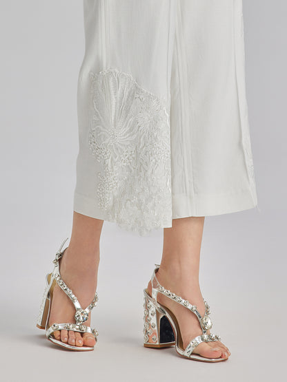 Luxe Elegant Embroidered Long Pants