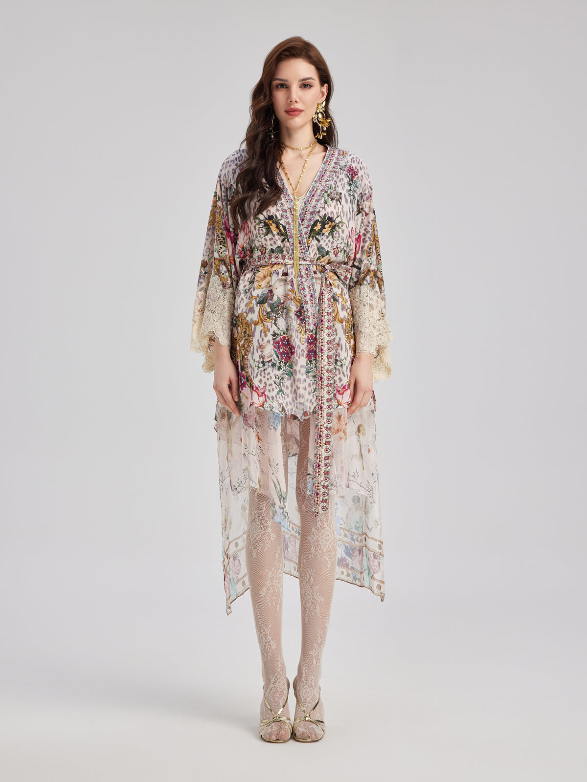French Romantic Elegant Floral Dress