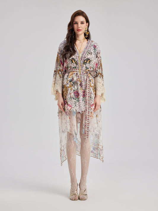 French Romantic Elegant Floral Dress