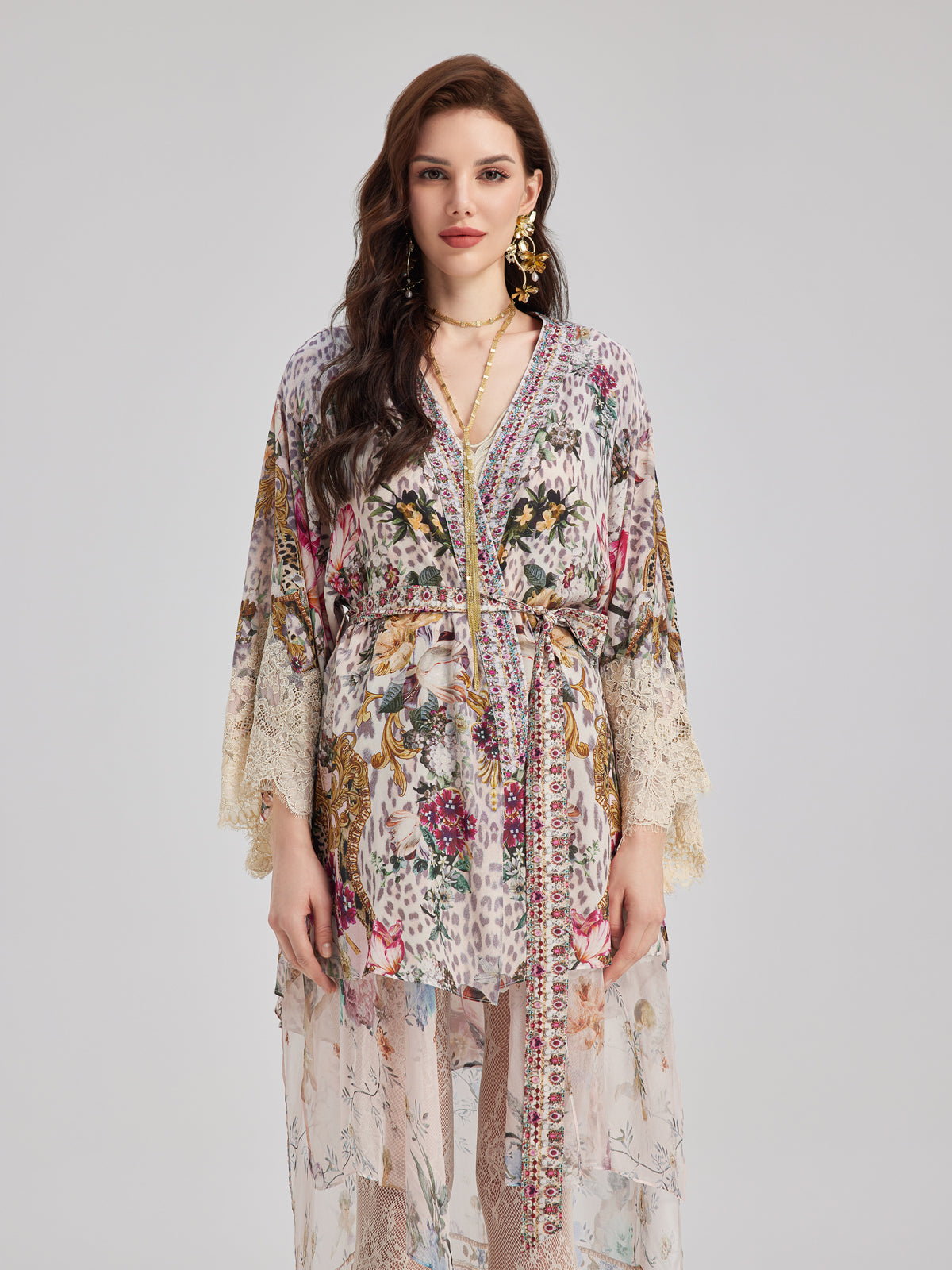 French Romantic Elegant Floral Dress