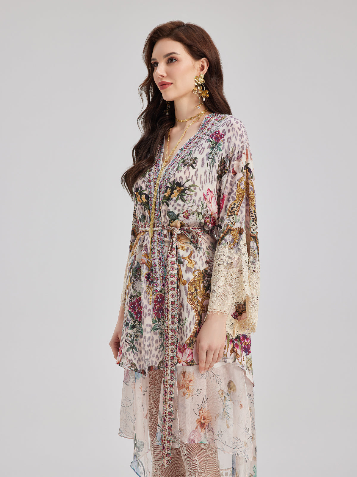 French Romantic Elegant Floral Dress