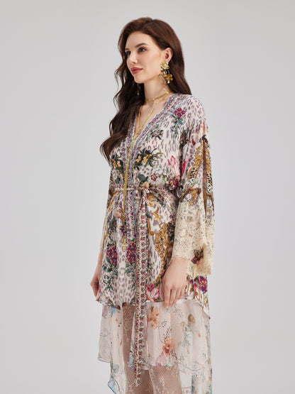 French Romantic Elegant Floral Dress