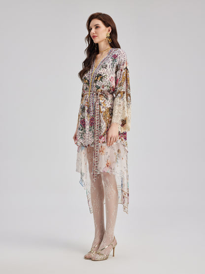 French Romantic Elegant Floral Dress