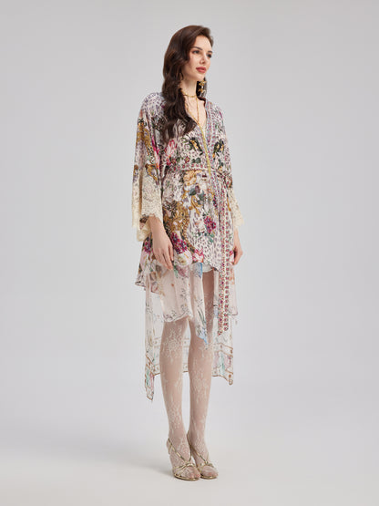 French Romantic Elegant Floral Dress