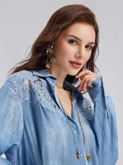 Gold-Tone Shell Pendant Necklace