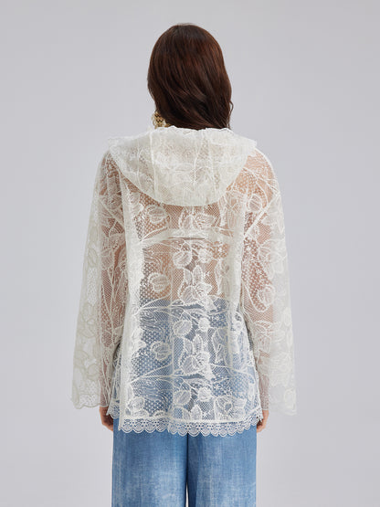 Custom Openwork Short Sleeve Hoodie