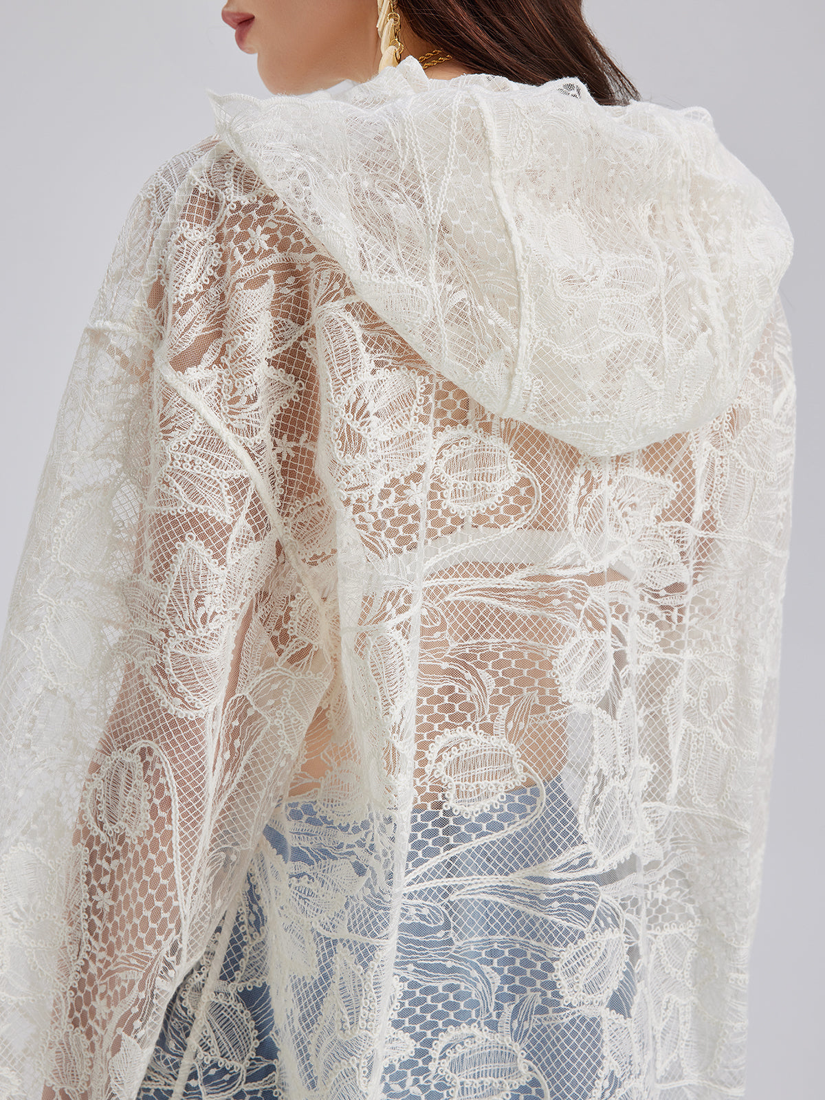 Custom Openwork Short Sleeve Hoodie