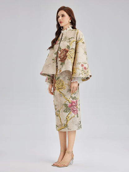 3D Jacquard Hand-Beaded Embellished Jacket