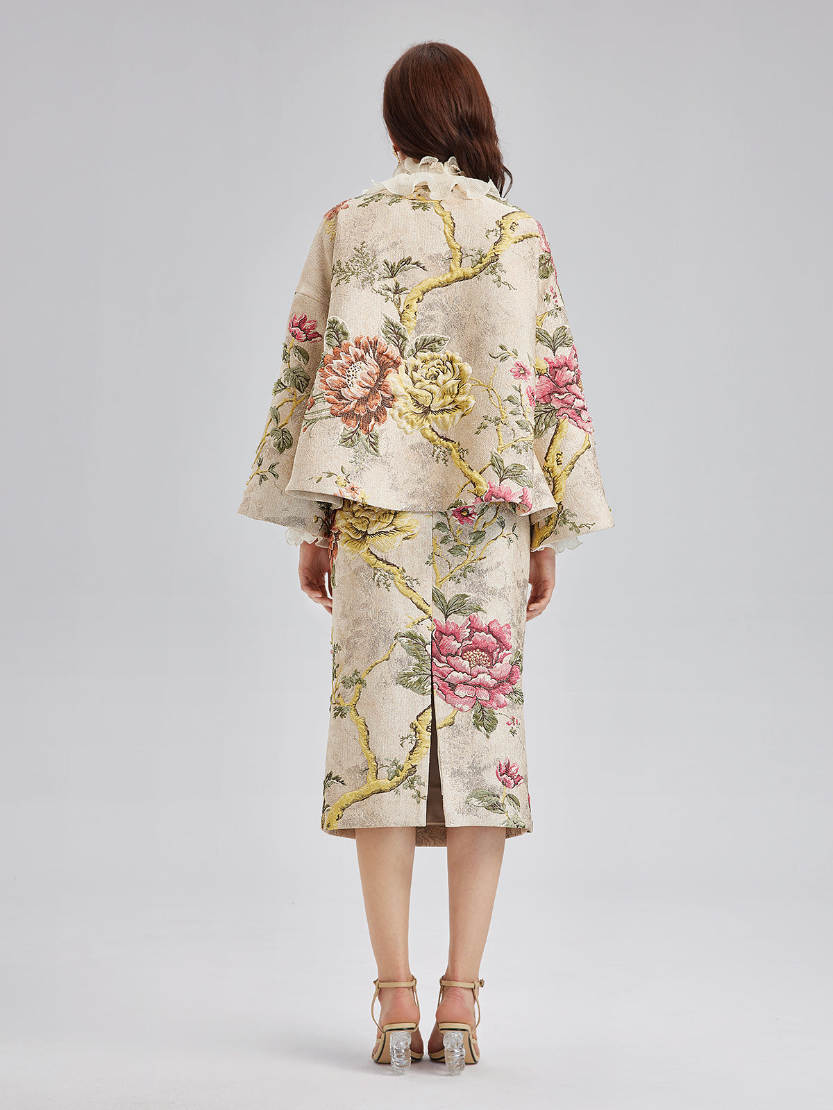 3D Jacquard Hand-Beaded Embellished Jacket