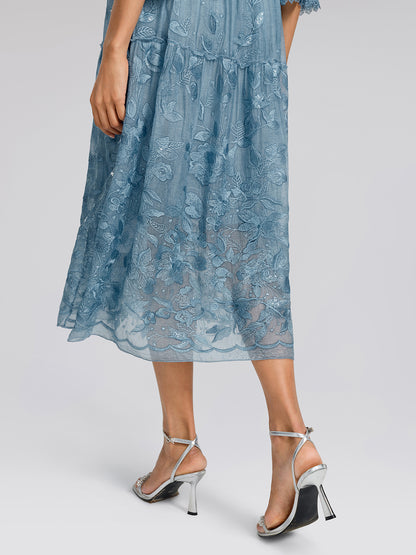 Premium Silk Dyed Embroidered Sequin Dress