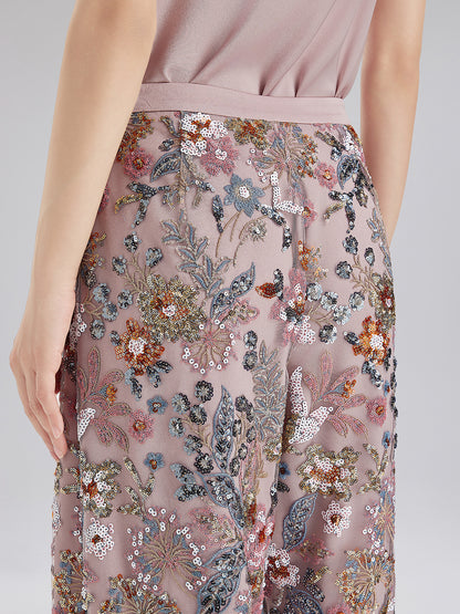 Multicolor Sequin Embroidered Trousers